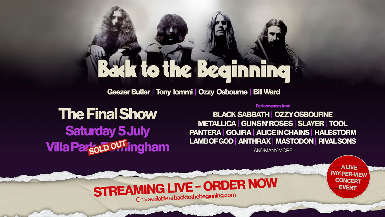 Livestream Back To The Beginning - Ozzy Osbourne Official Site