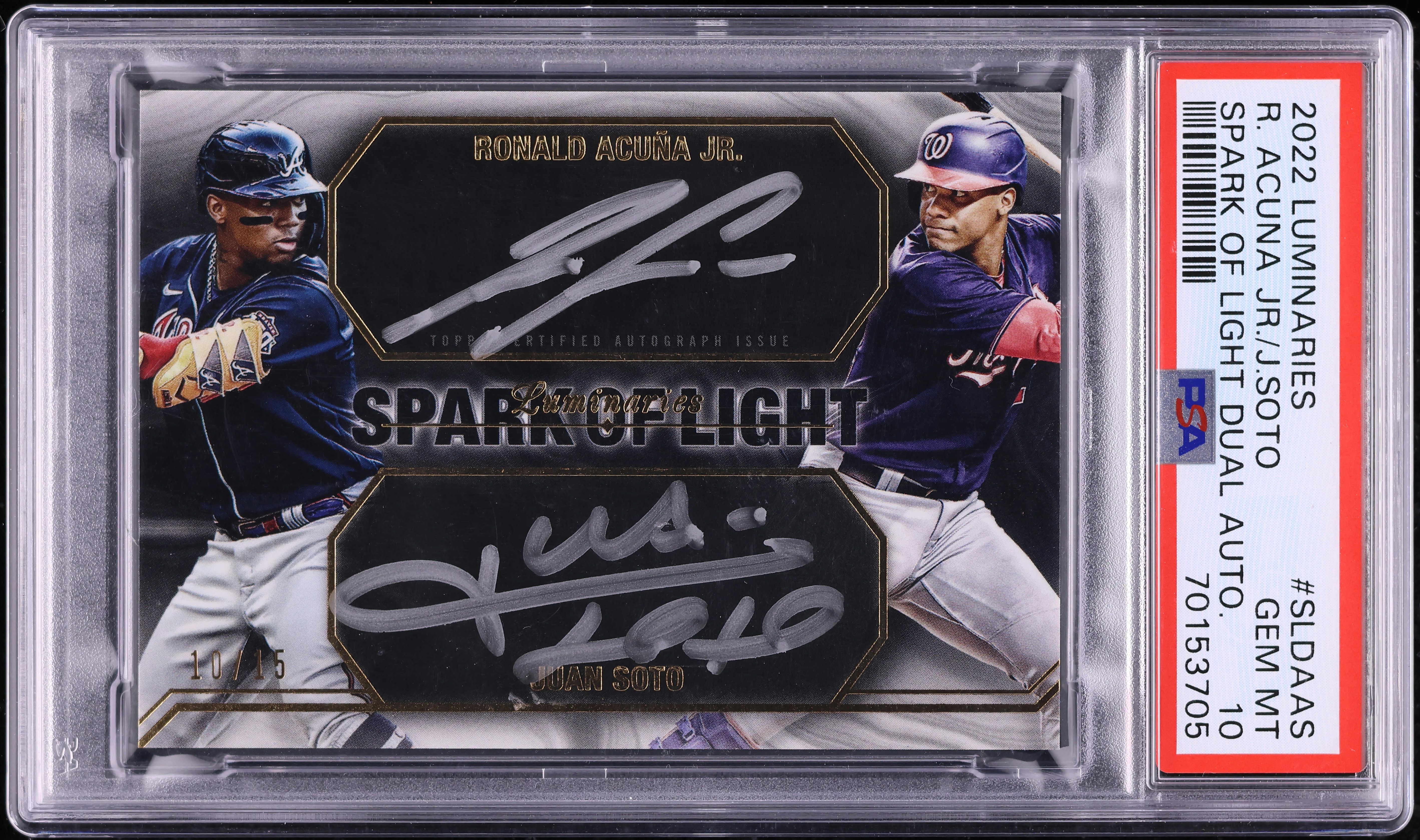 2022 Topps Luminaries Spark Of.. Dual Ronald Acuna Jr. Juan Soto