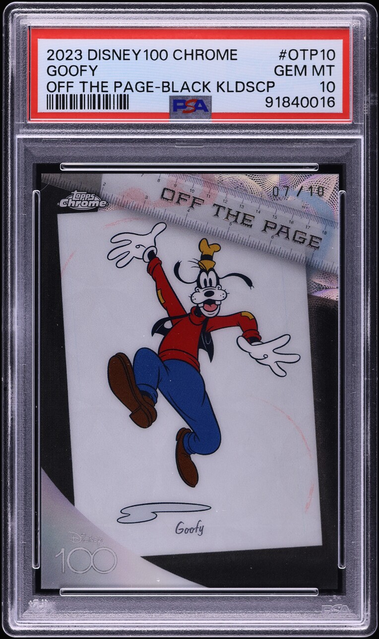 PSA10Disney100ミッキー/ドナルド/グーフィー #054 7102