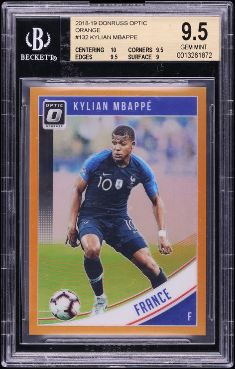 2018 Donruss Optic Orange Kylian Mbappe ROOKIE /99 #132 BGS 9.5