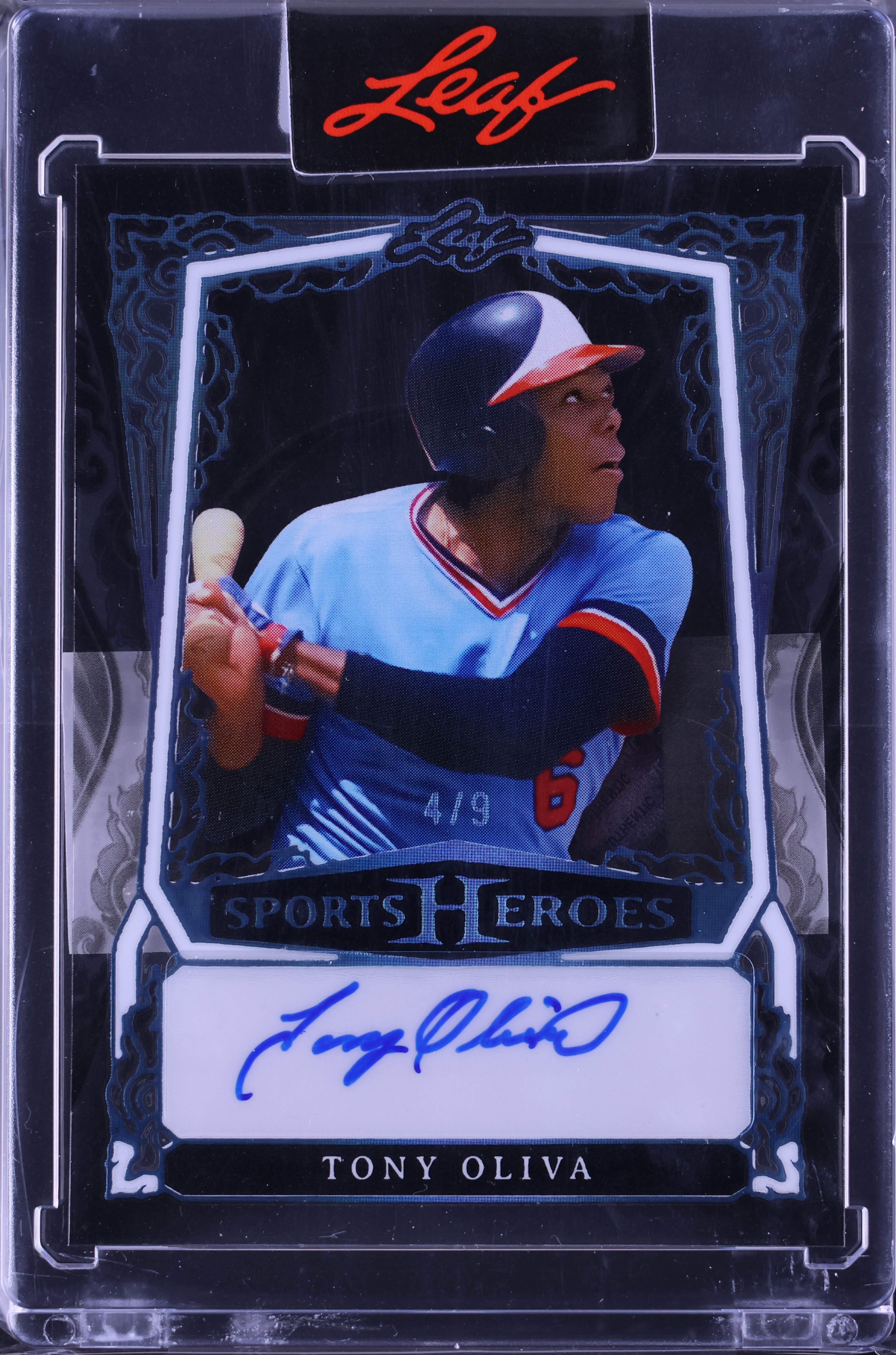 2025 Leaf Sports Heroes Platinum Acetate Tony Oliva AUTO /9 #BA