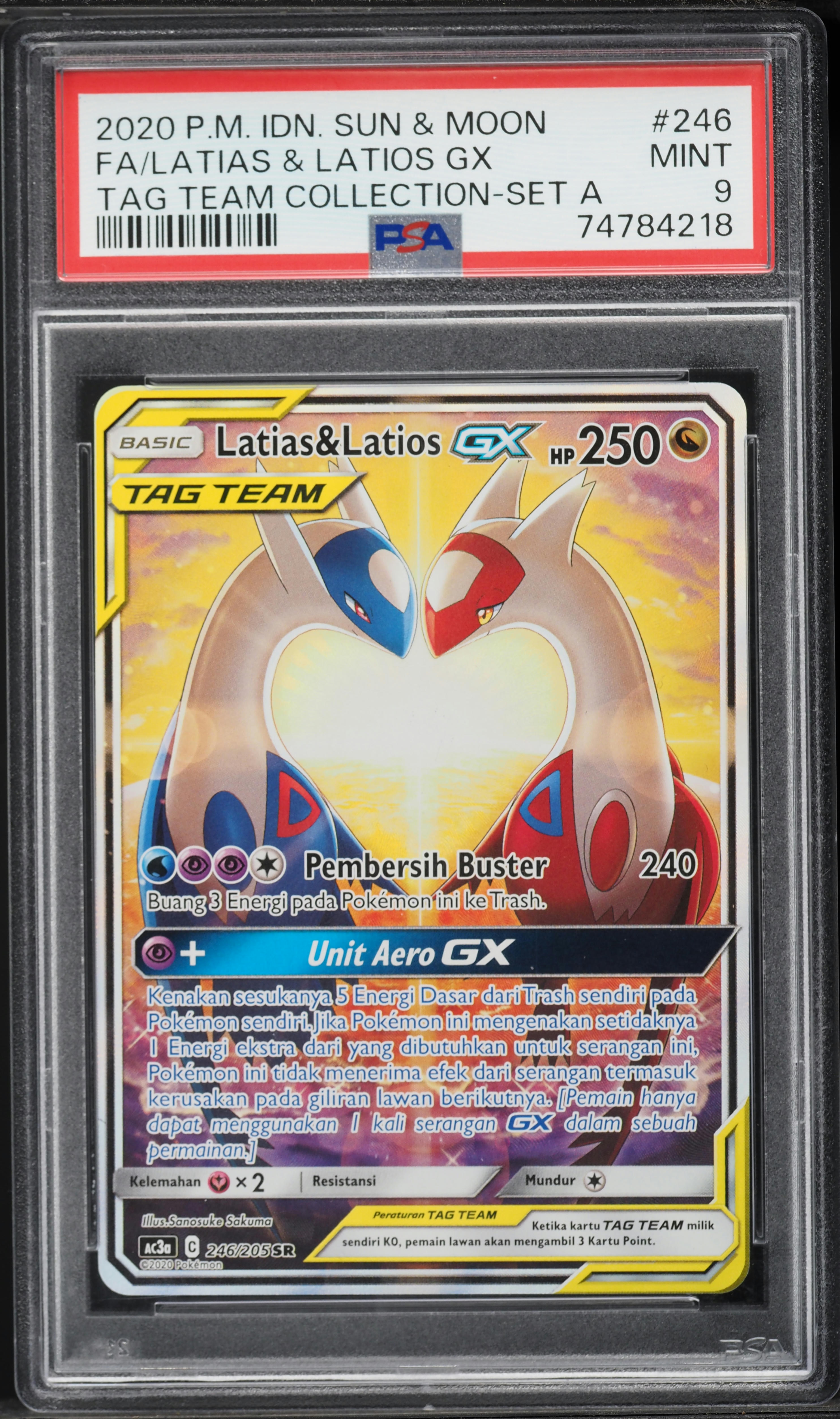 2020 Pokemon Indonesian SM Tag Team Set A Full Art Latias & Latios