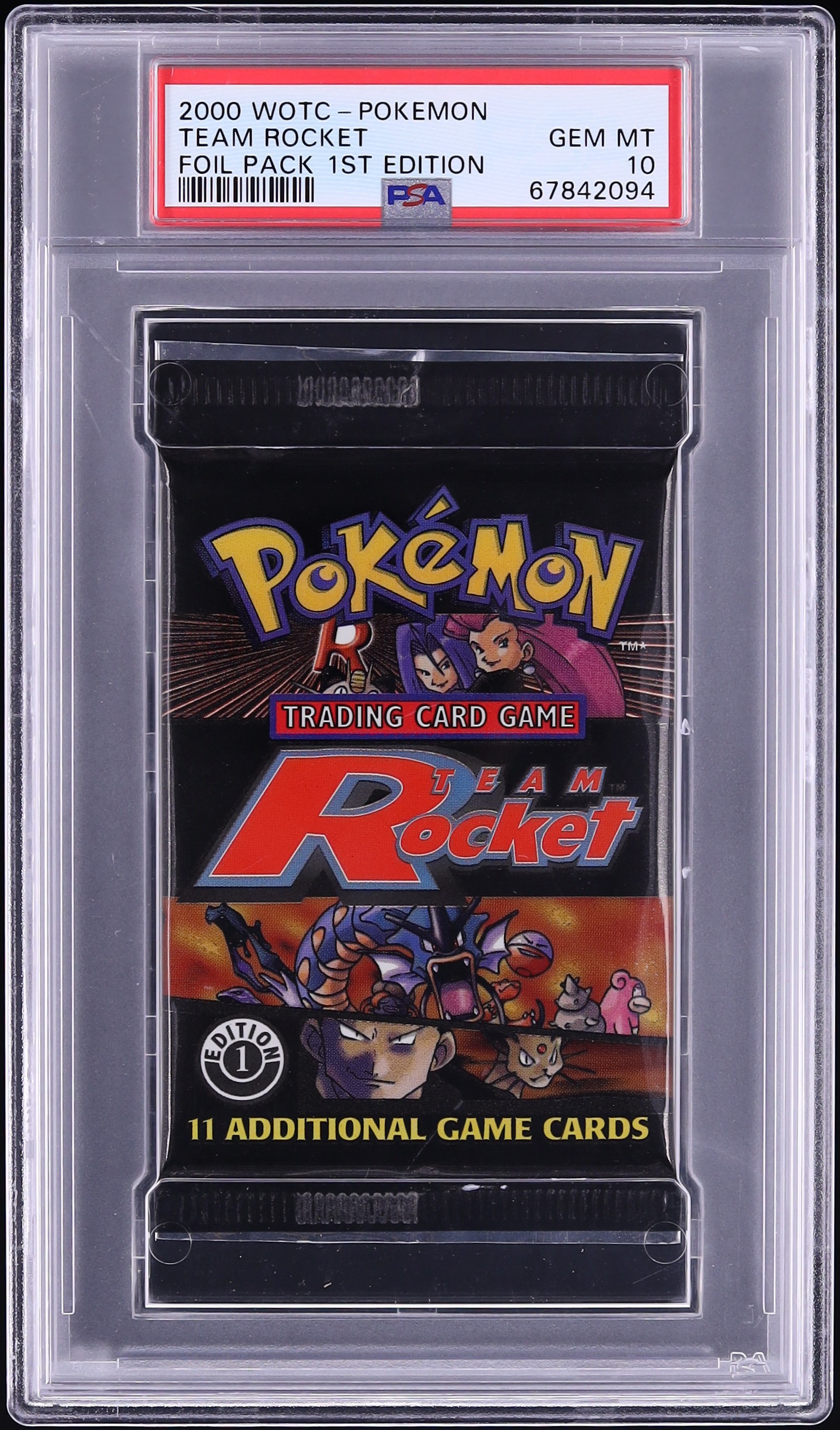 2000 Pokemon Rocket 1st Edition Booster Pack Team Rocket PSA 10