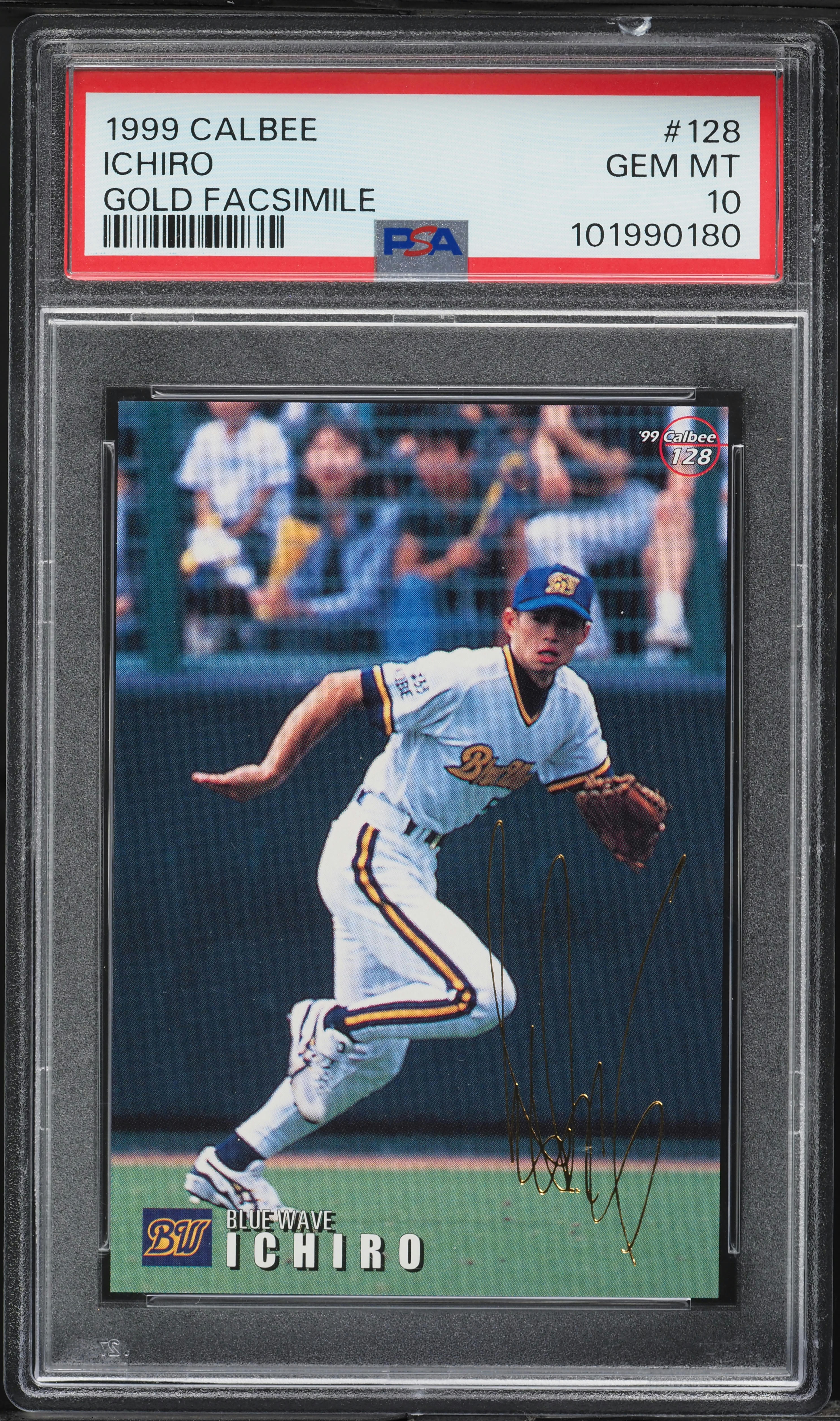 1999 Calbee Gold Facsimile Ichiro ROOKIE #128 PSA 10 GEM MINT on