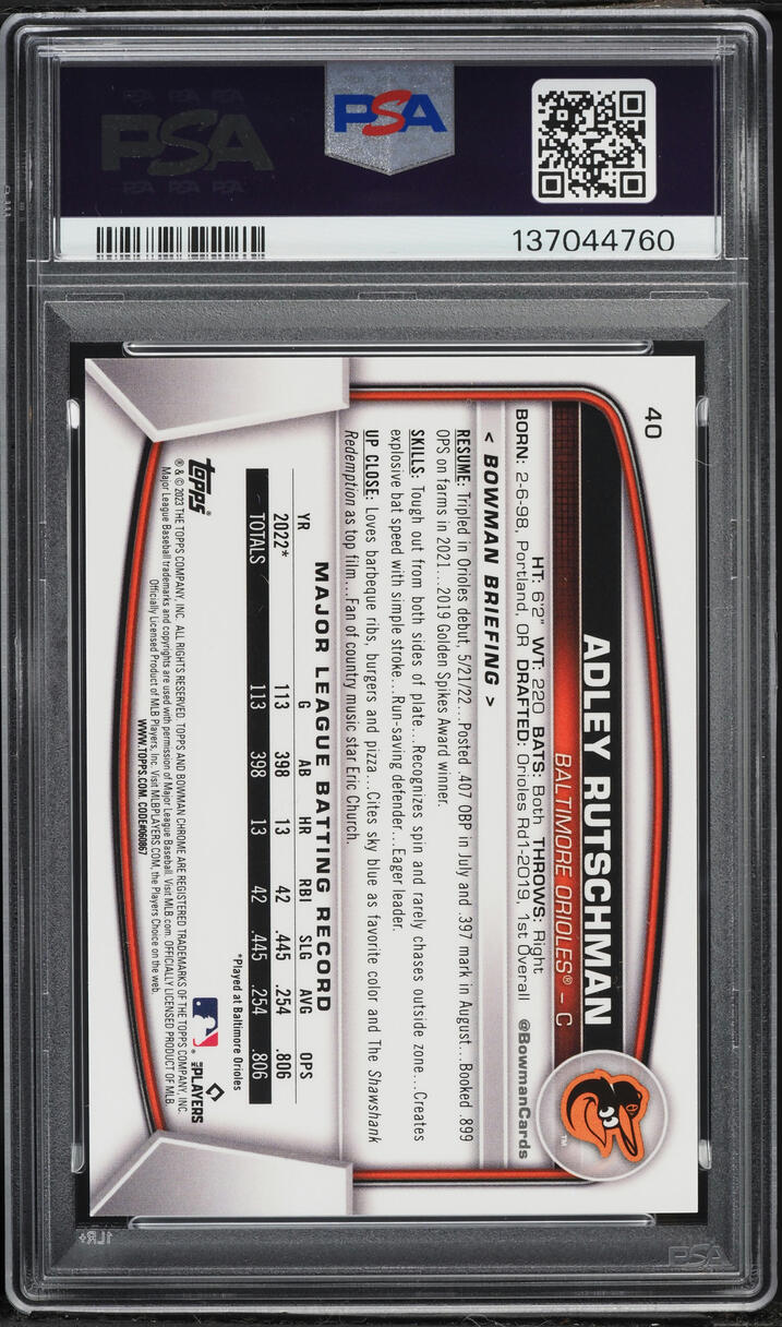 2023 Bowman Chrome Mega Box Green Refractor Adley Rutschman ROOKIE