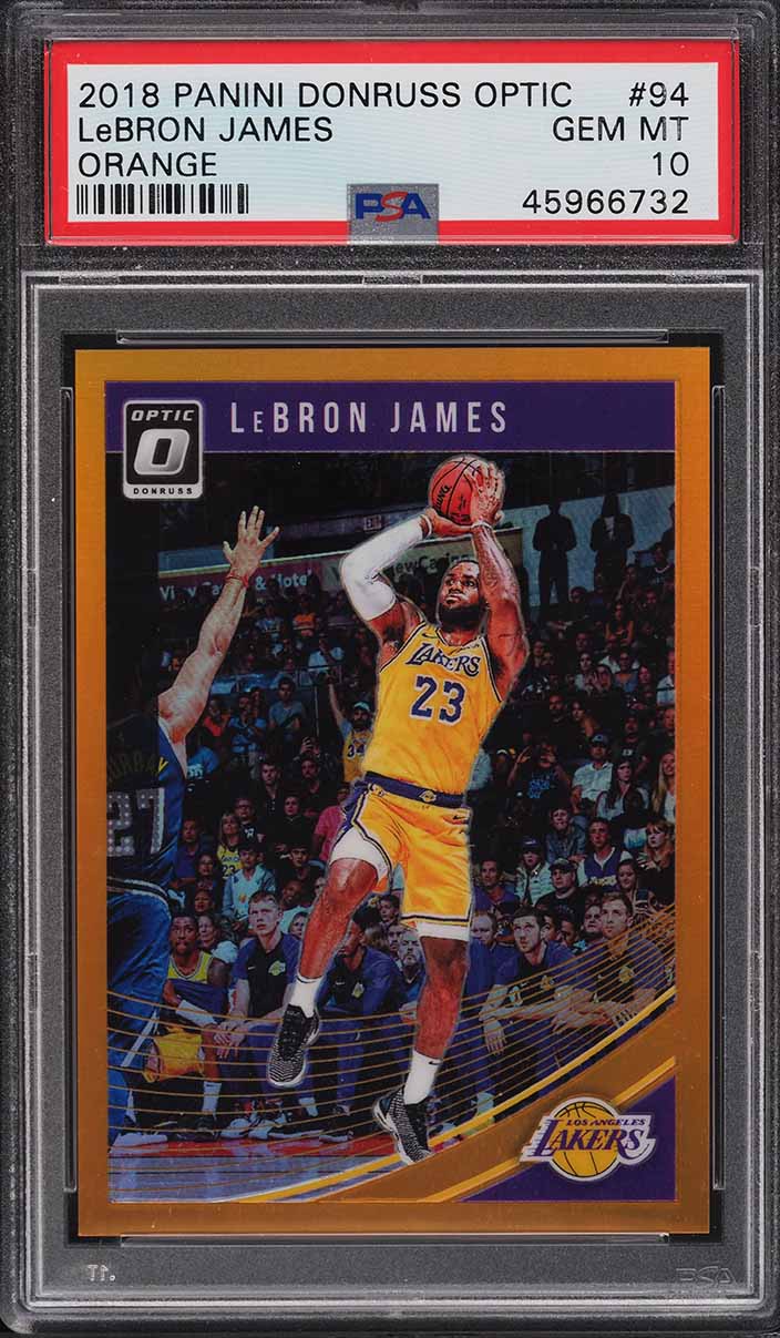 2018 Donruss Optic Orange LeBron James /199 #94 PSA 10 GEM MINT on
