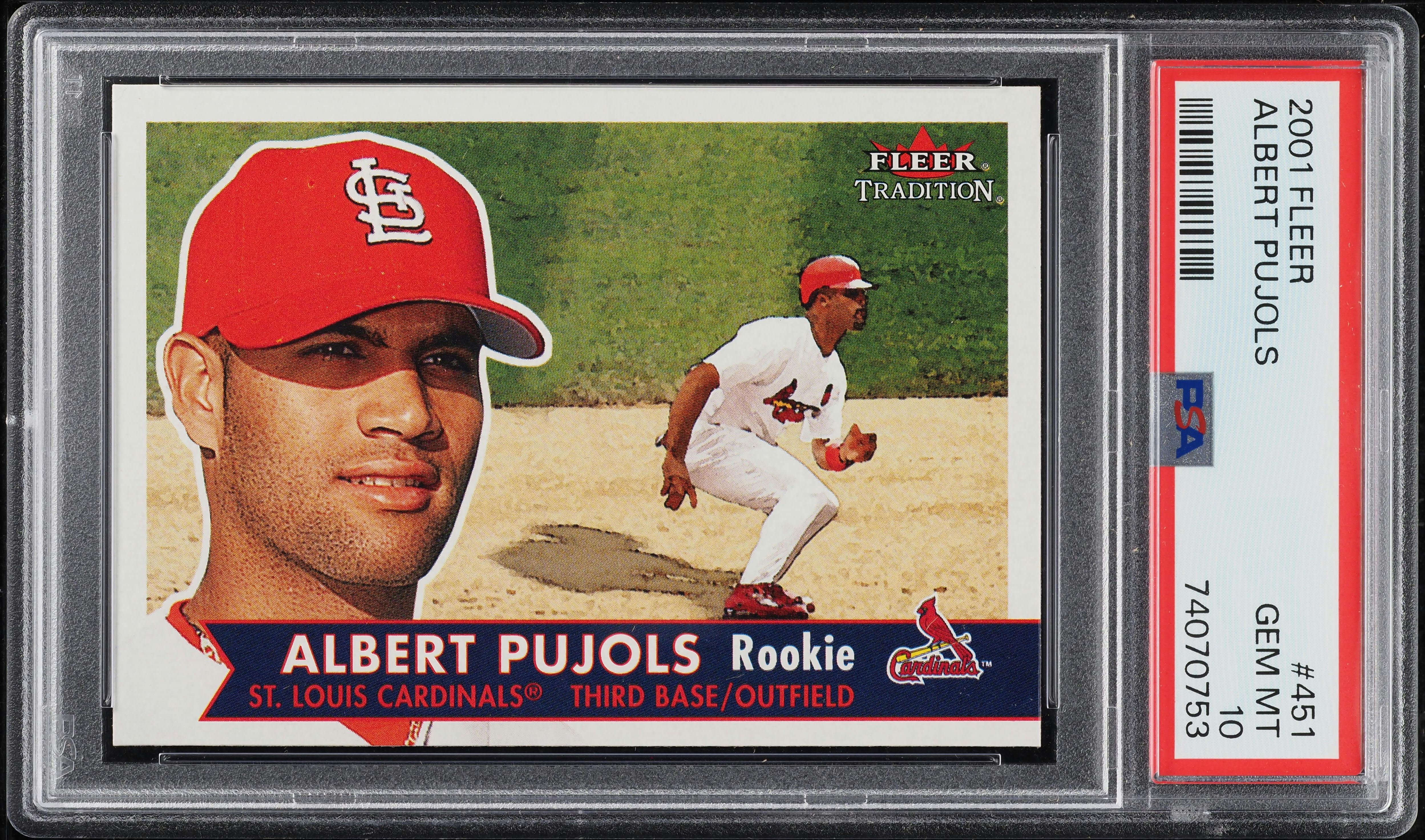 2001 Fleer Albert Pujols ROOKIE #451 PSA 10 GEM MINT on Fanatics