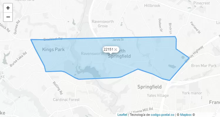 22151 ZIP Code - United States