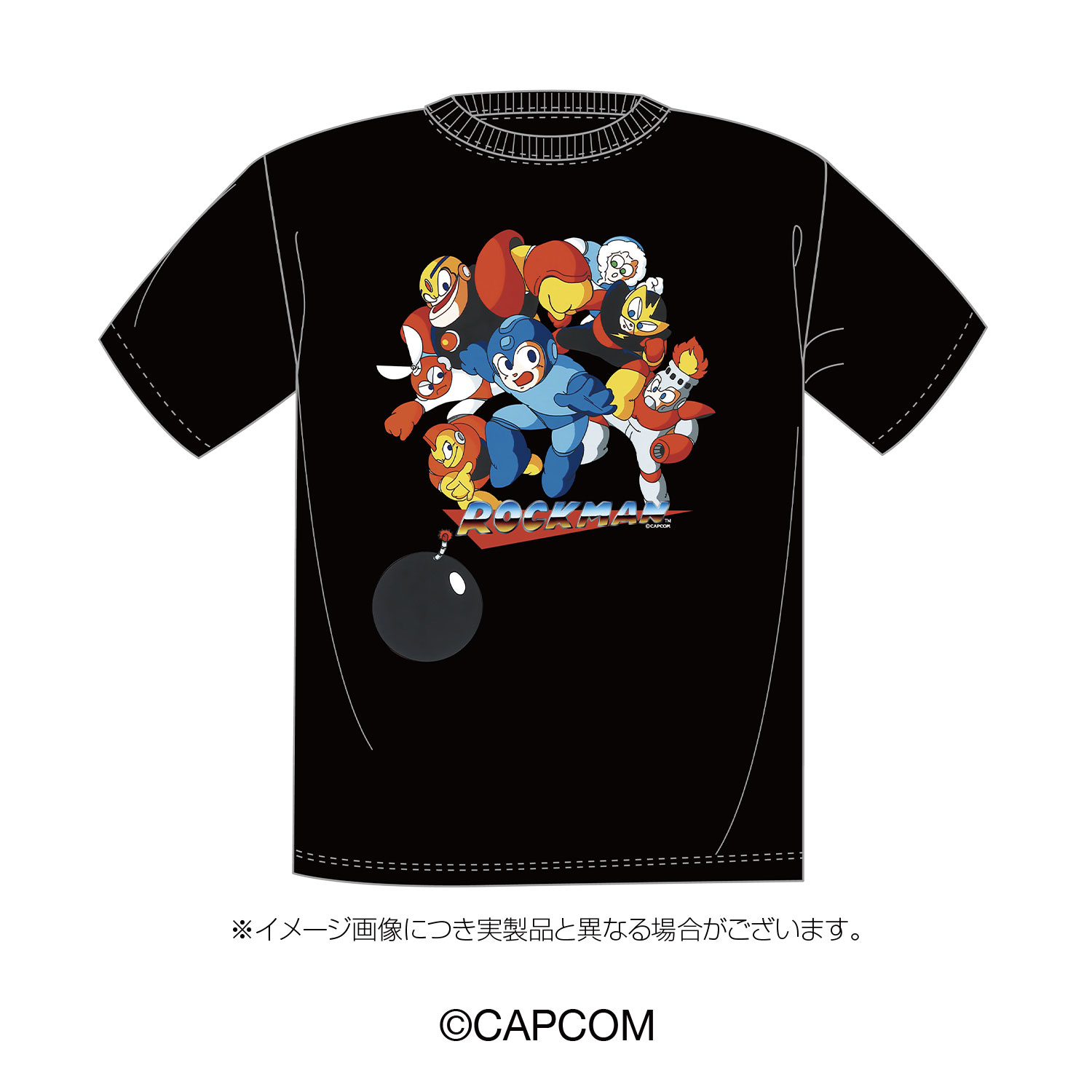 ロックマン_XLサイズ_ロックマンTシャツ ブラック | 公式グッズ・公式