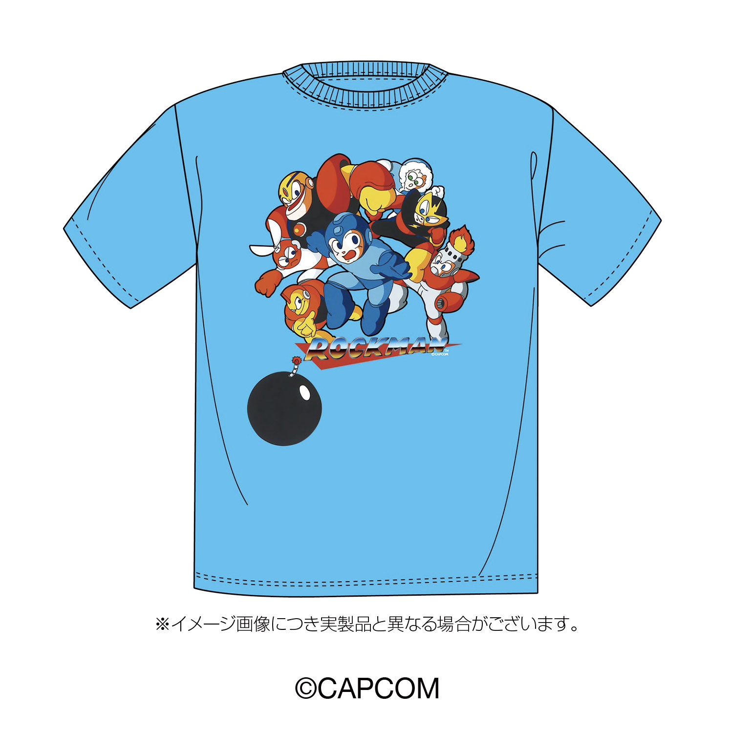 ロックマン_XLサイズ_ロックマンTシャツ ブルー | 公式グッズ・公式