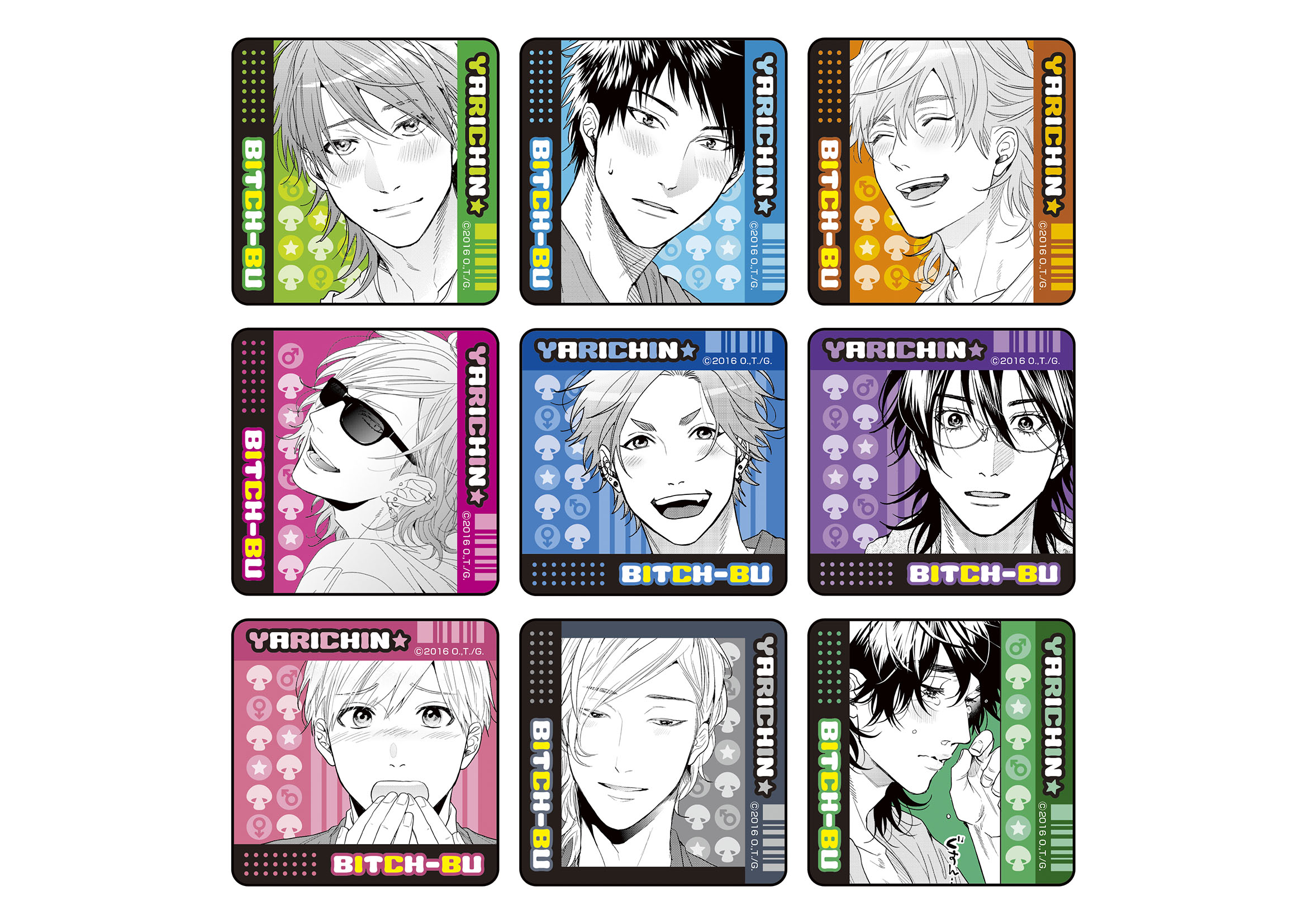 ヤリチン☆ビッチ部_アクリルバッジコレクション 【コンプリートBOX