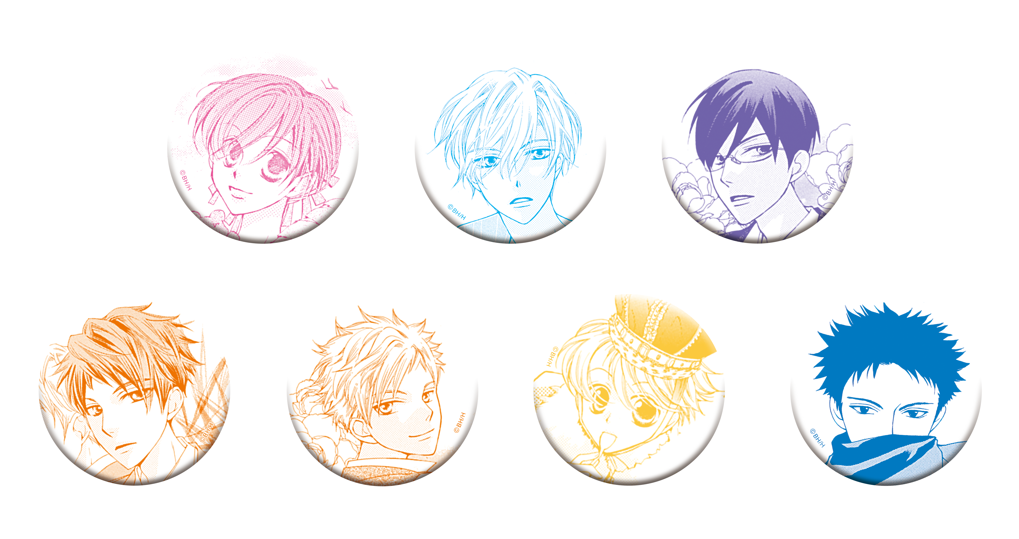 桜蘭高校ホスト部_キャラバッジコレクション 【BOX／7パック入り