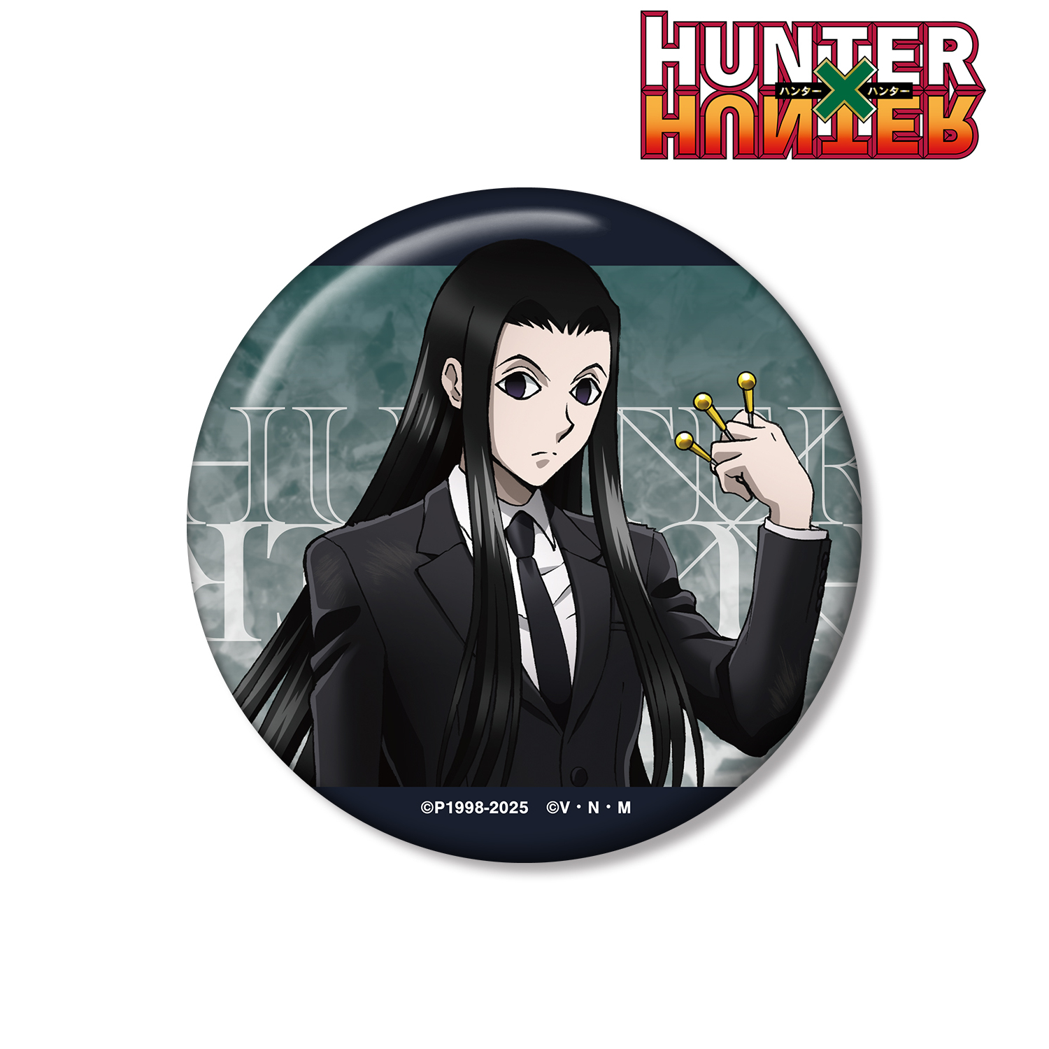 HUNTER×HUNTER_描き下ろし イルミ スーツ(戦闘後)ver. 100mm缶バッジ