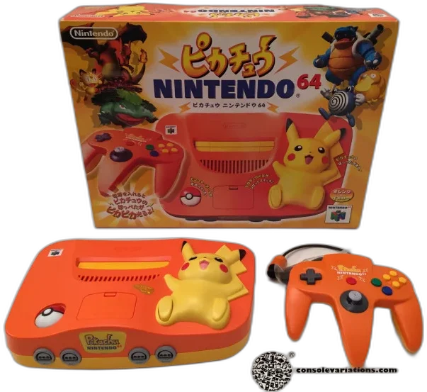Nintendo 64 Pikachu Orange Console - Consolevariations