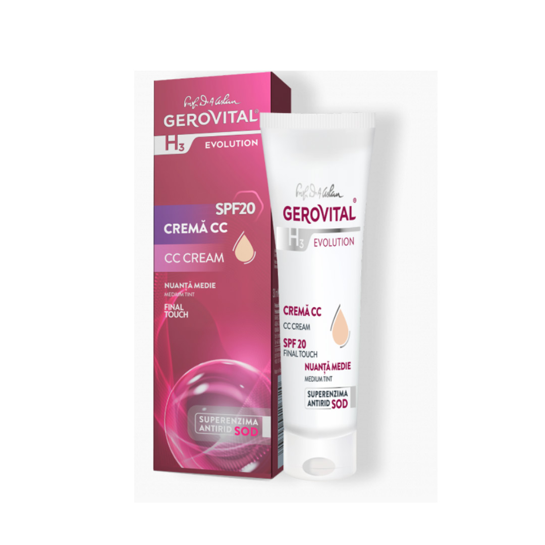 Crema CC SPF 20 Nuanta Medie Final Touch, H3 Evolution, 30 ml