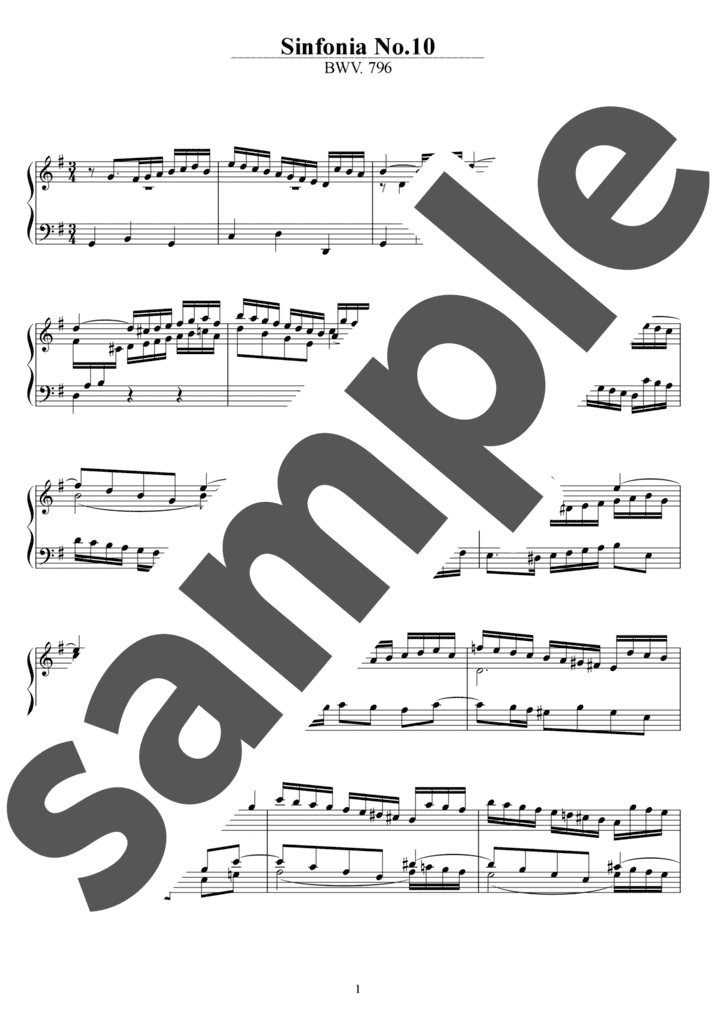 ピアノ楽譜】フランス組曲 第1番 ニ短調 / J.S.Bach（ソロ / 中上級）