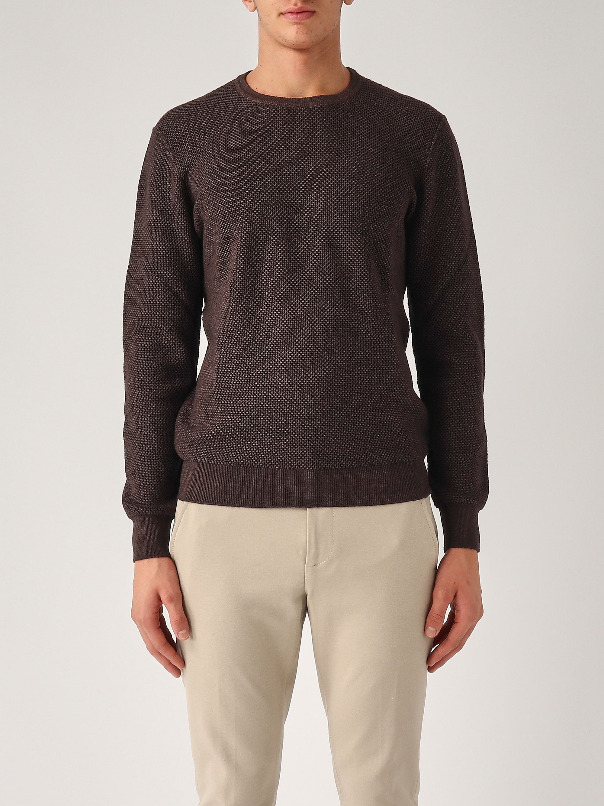 Maglia uomo Gran Sasso in lana effetto vintage 5716522747 Marrone