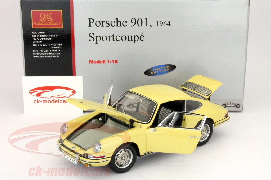 CMC 1:18 Porsche 901 Sport Coupe Series Year 1964 champagne yellow