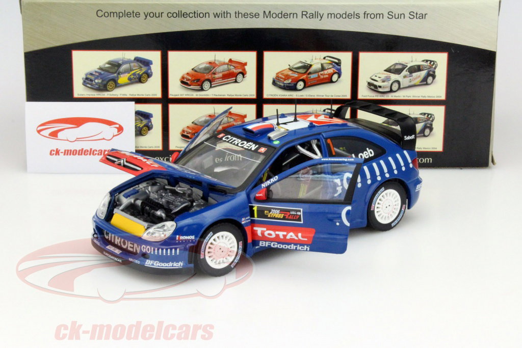 Sun Star Models 1:18 Citroen Xsara WRC #1 Winner Rally Cyprus 2006