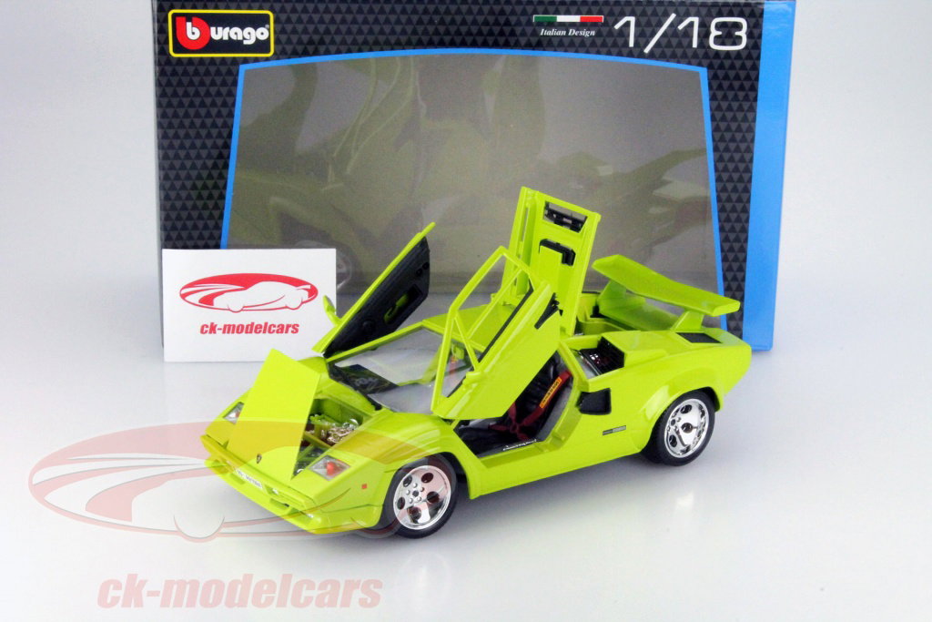 Bburago 1:18 Lamborghini Countach 5000 Quattrovalvole green 18
