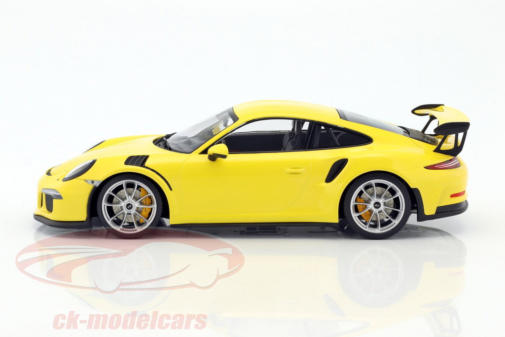 Minichamps 1:18 Porsche 911 (991) GT3 RS 築 2015 黄色 / 銀 リム