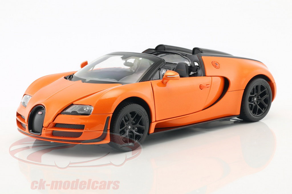 Rastar 1:18 Bugatti Veyron 16.4 Grand Sport Vitesse オレンジ / 黒