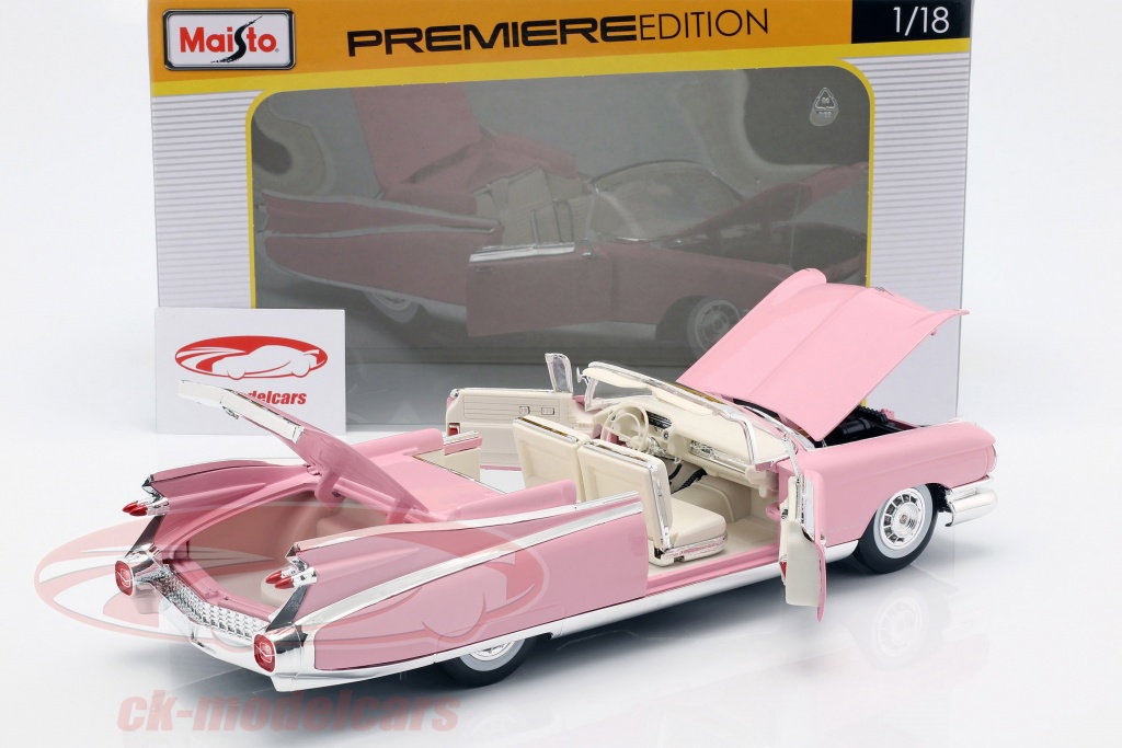 Maisto 1:18 キャデラック エルドラド ビアリッツ 年 1959 ピンク 完成