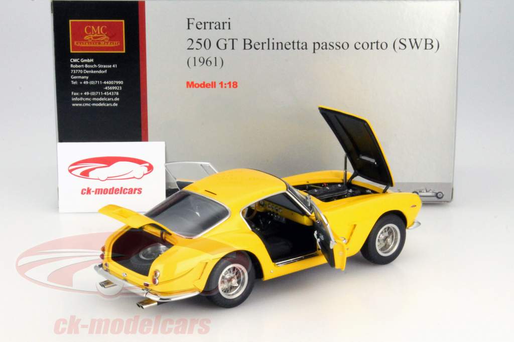 CMC 1:18 Ferrari 250 GT Berlinetta (SWB) Year 1961 yellow M-054
