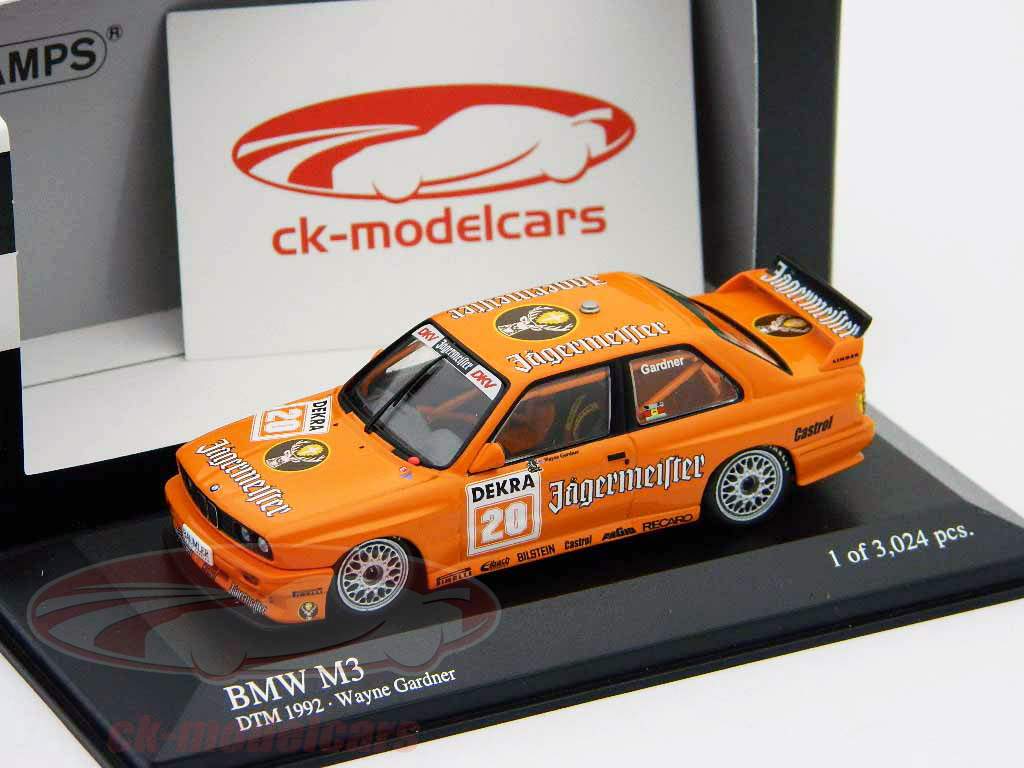 Minichamps 1:43 Wayne Gardner BMW M3 E30 #20 Jägermeister DTM 1992