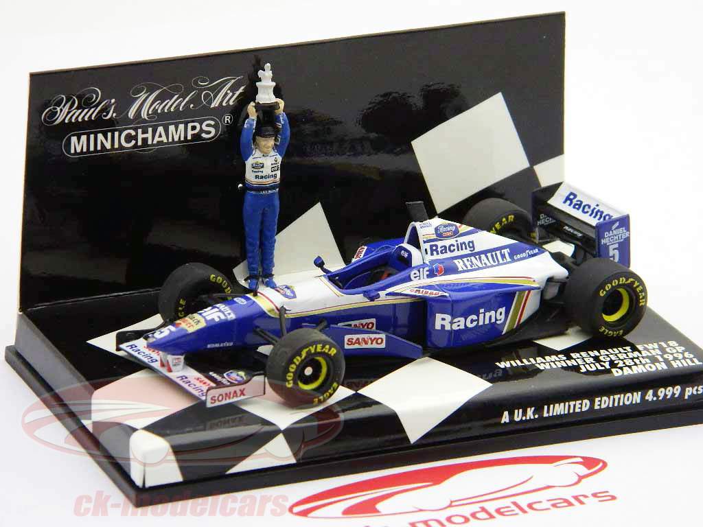 Minichamps 1:43 D. Hill Williams FW18 Formel 1 worldchampion 1996
