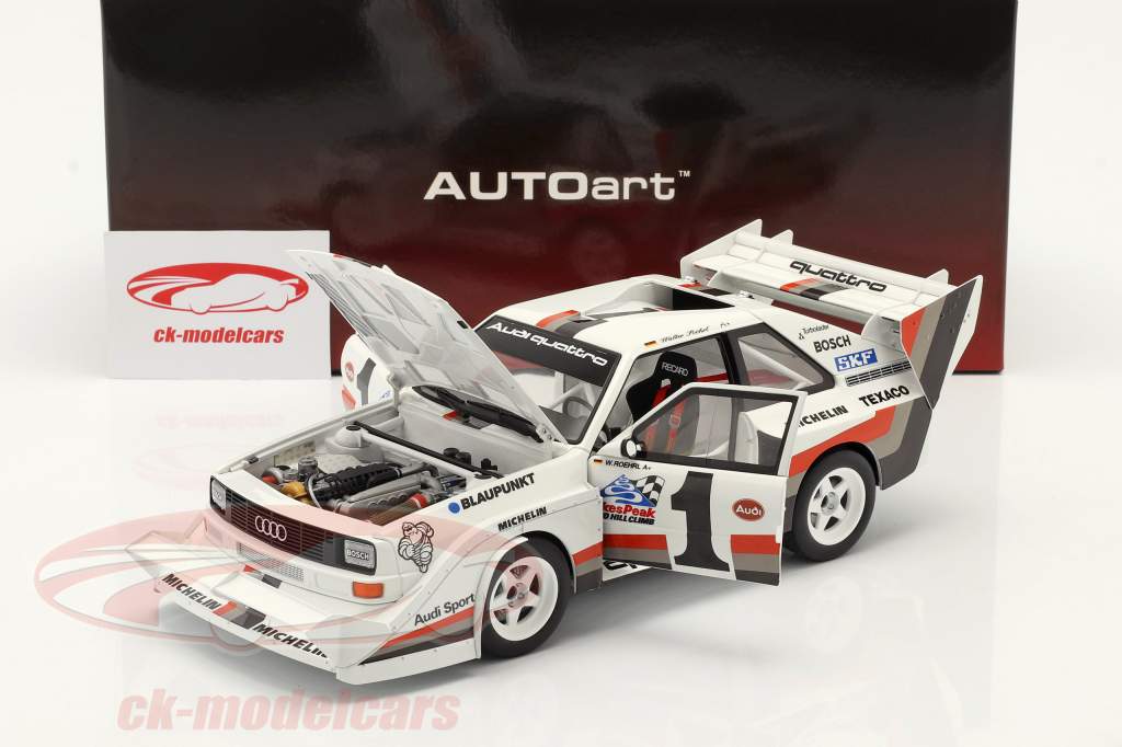 AUTOart 1:18 Audi Sport quattro S1 E2 #1 勝者 Pikes Peak 1987