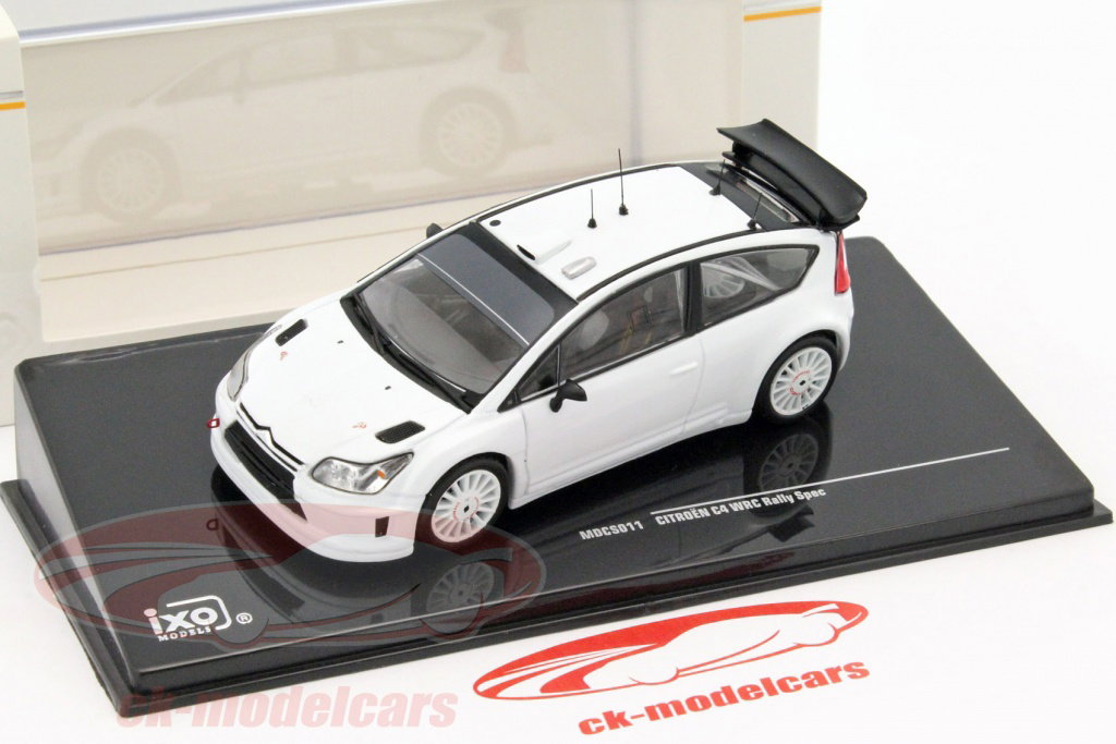 Ixo 1:43 Citroen C4 WRC Rally Spec Plain Body Version White