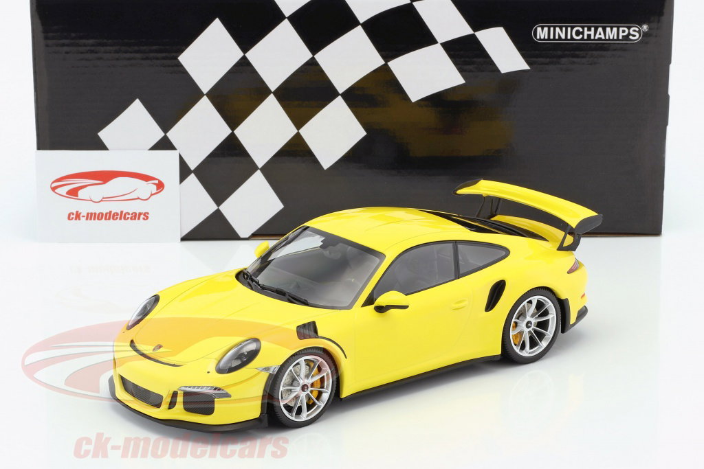 Minichamps 1:18 Porsche 911 (991) GT3 RS 築 2015 黄色 / 銀 リム