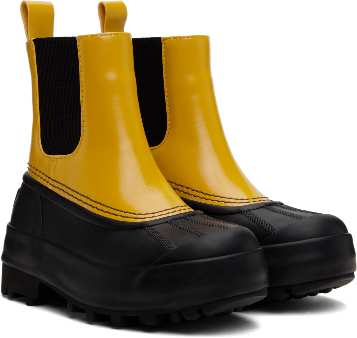 Proenza Schouler Yellow & Black SOREL Edition Caribou Chelsea