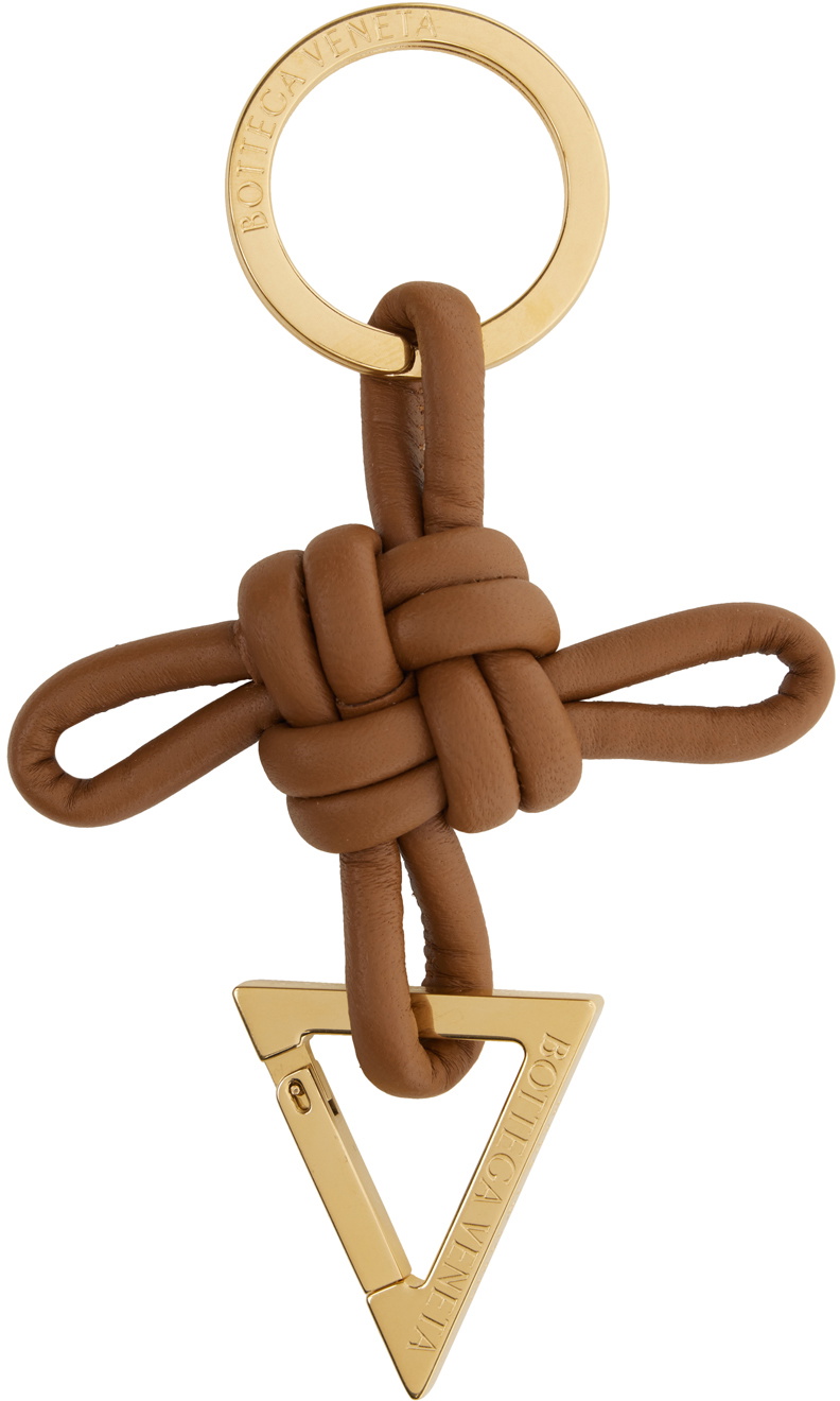 Bottega Veneta Brown Triangle Keychain Bottega Veneta