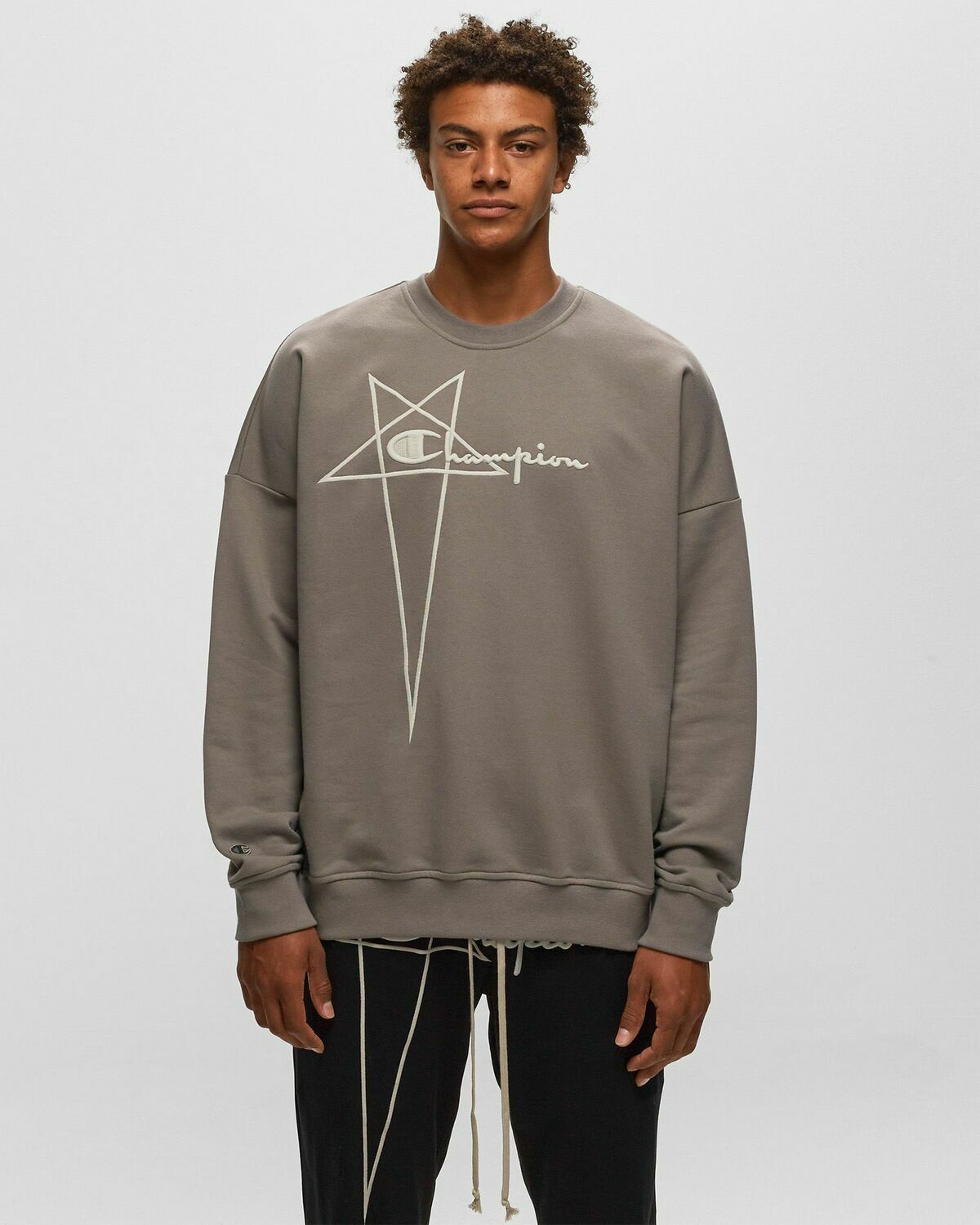 Rick Owens X Champion Pullover Sweat Grey Sweatshirts Rick Owens