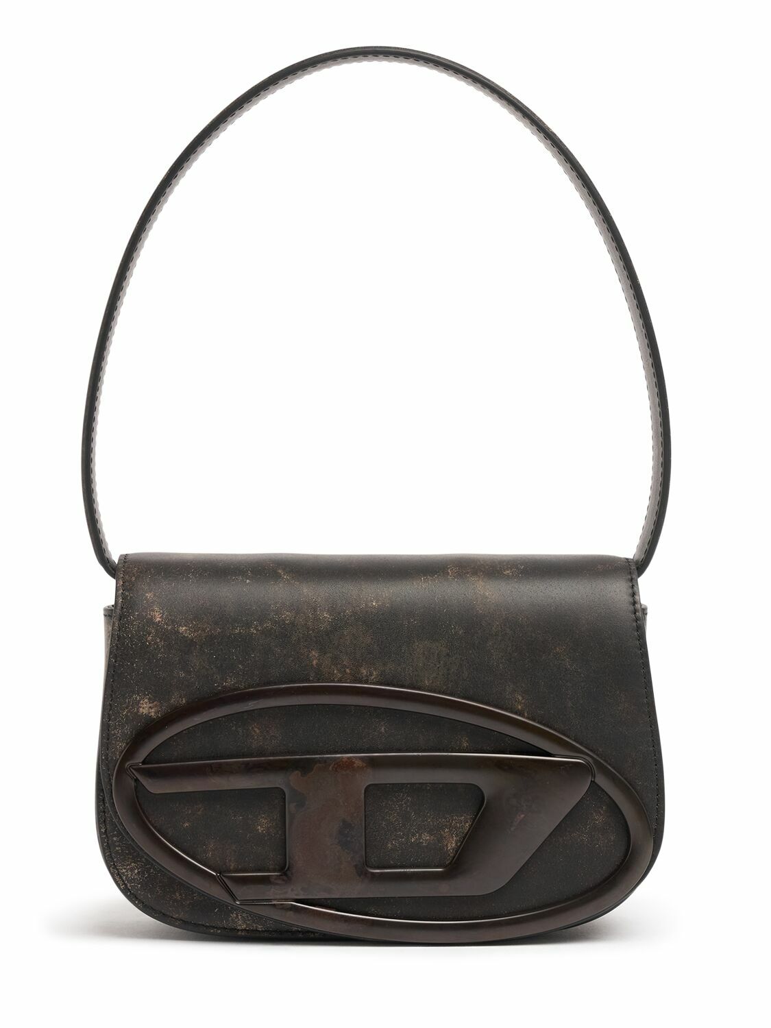 DIESEL 1dr Treated Leather Shoulder Bag Diesel