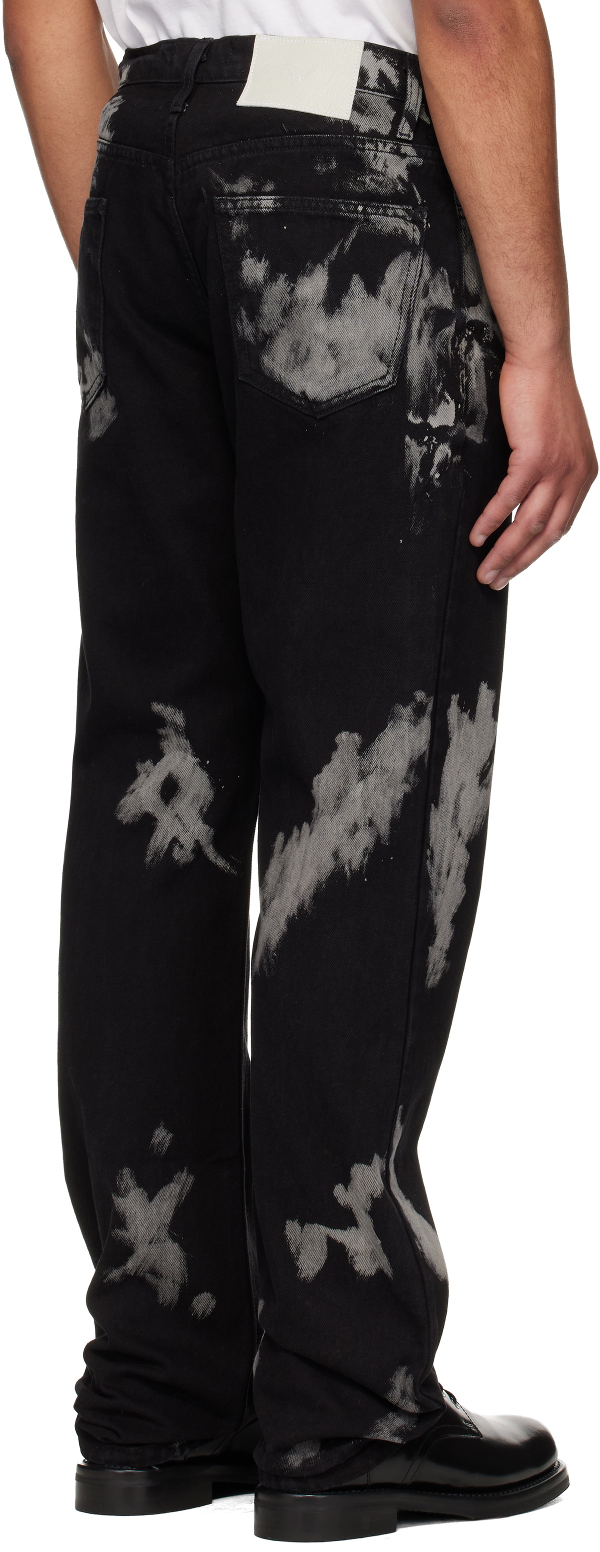 ALEXANDER DIGENOVA Black Bleach Straight Leg Jeans Alexander Digenova