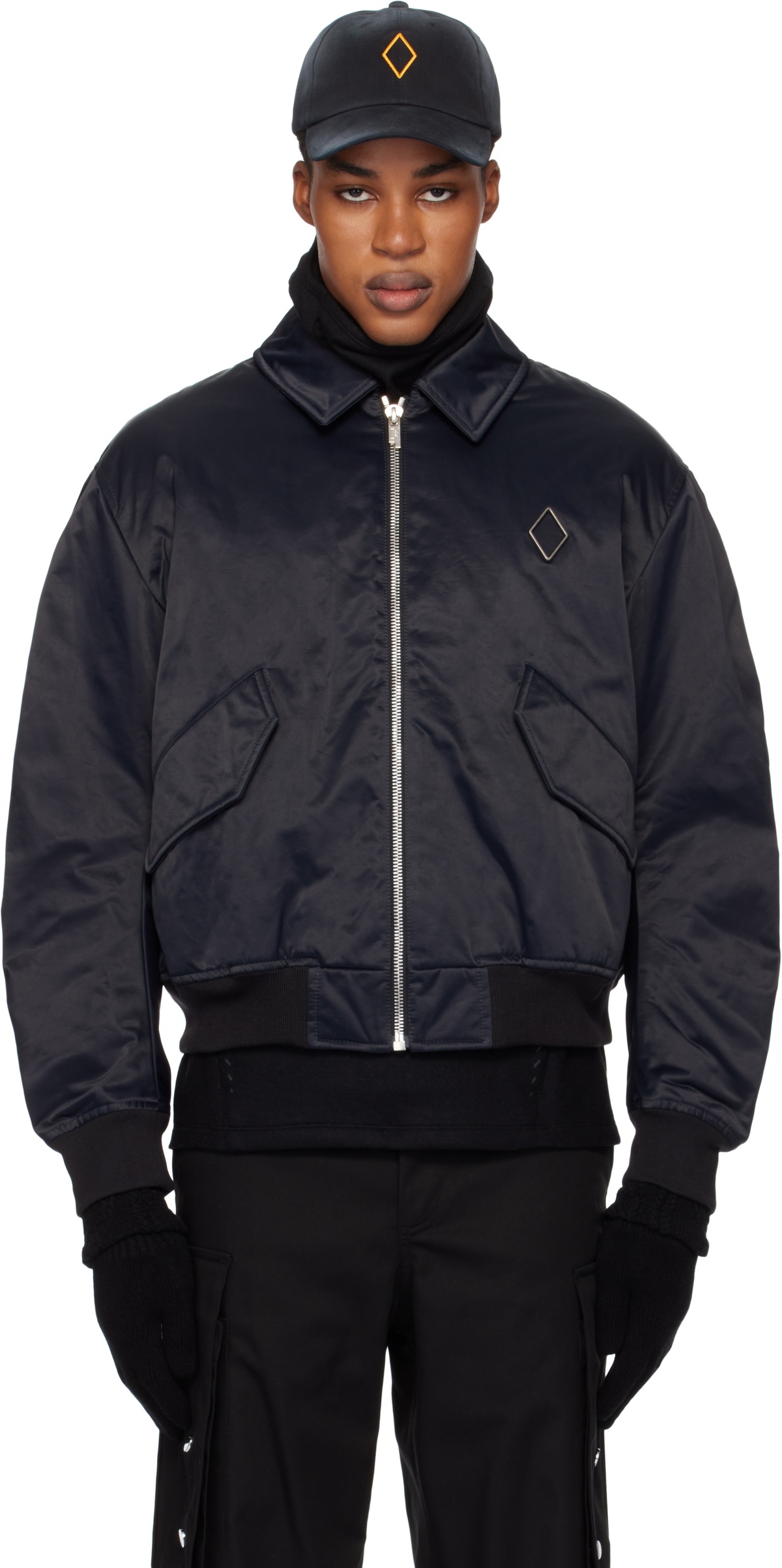 A-COLD-WALL* Black Cinch Bomber Jacket A-Cold-Wall*