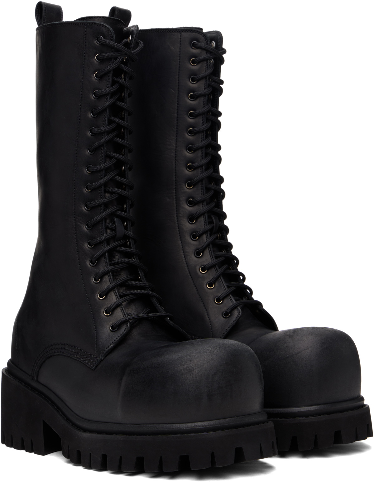 Balenciaga Black Stomper Boots Balenciaga