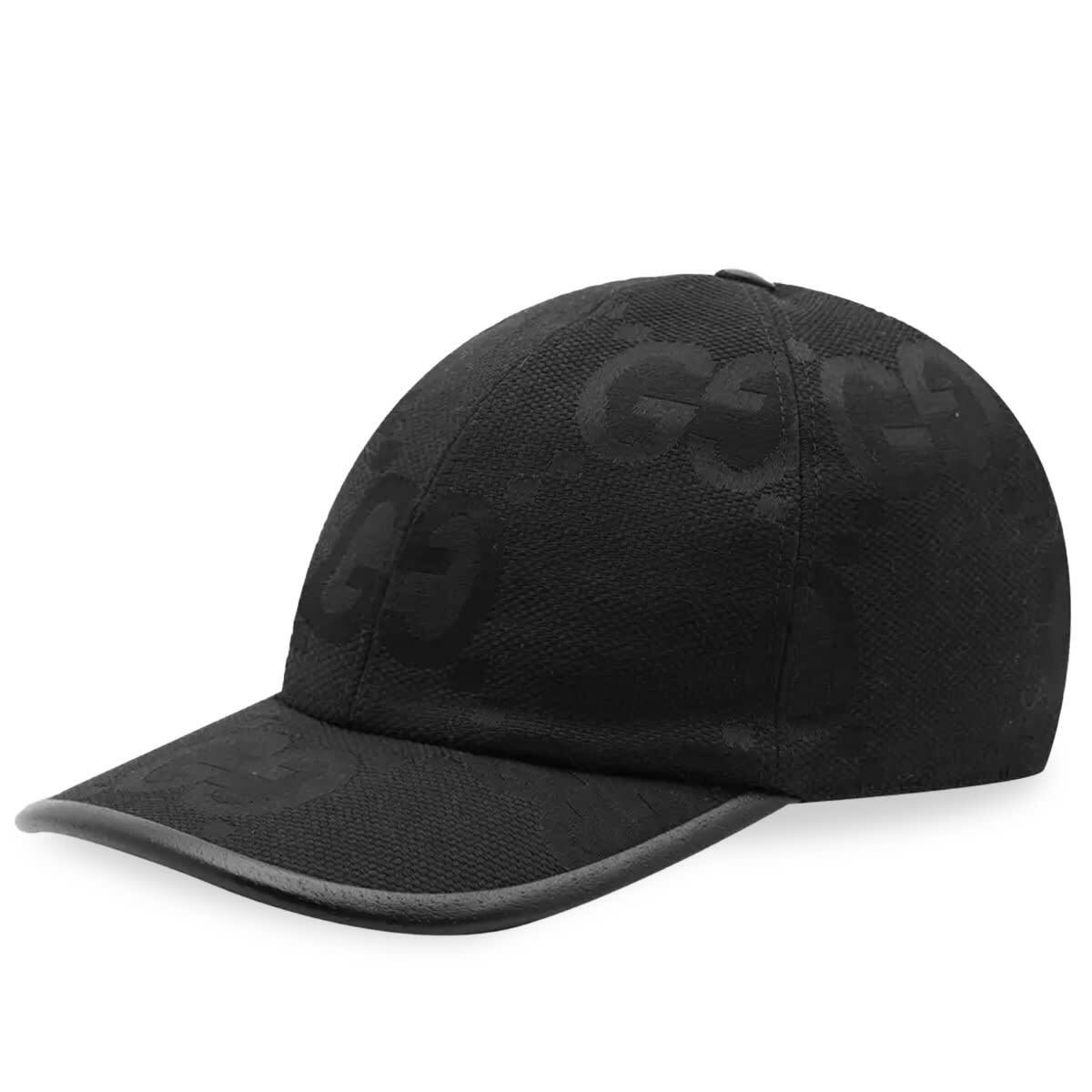 Gucci Men's Tonal Jumbo GG Cap in Black Gucci