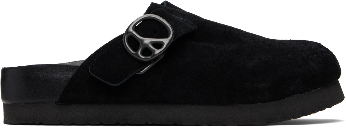 NEEDLES Black Suede Clog Slip-on Loafers Needles