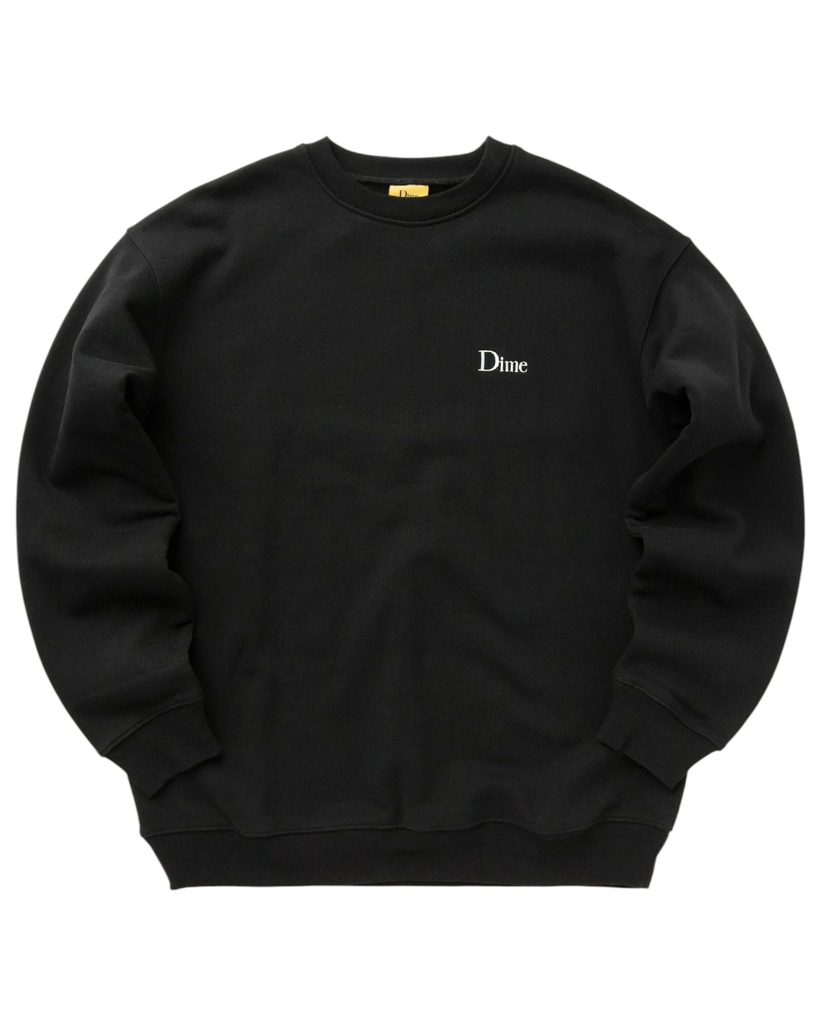 Dime MTL Classic Small Logo Crewneck Black Mens Sweatshirt Dime