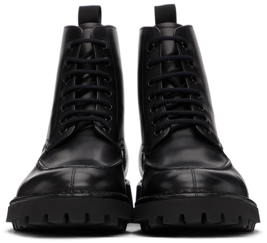 Kenzo Black K-Mount Lace-Up Boots Kenzo