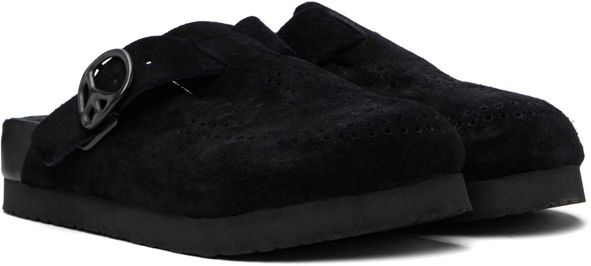 NEEDLES Black Suede Clog Slip-on Loafers Needles