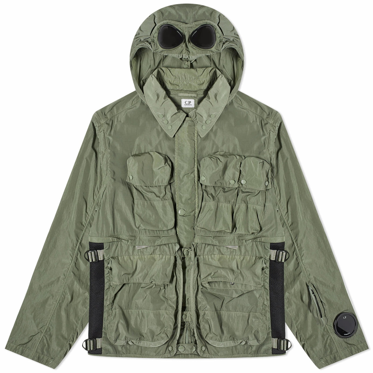 C.P. Company Men's Chrome-R Goggle Utility Jacket in Agave Green