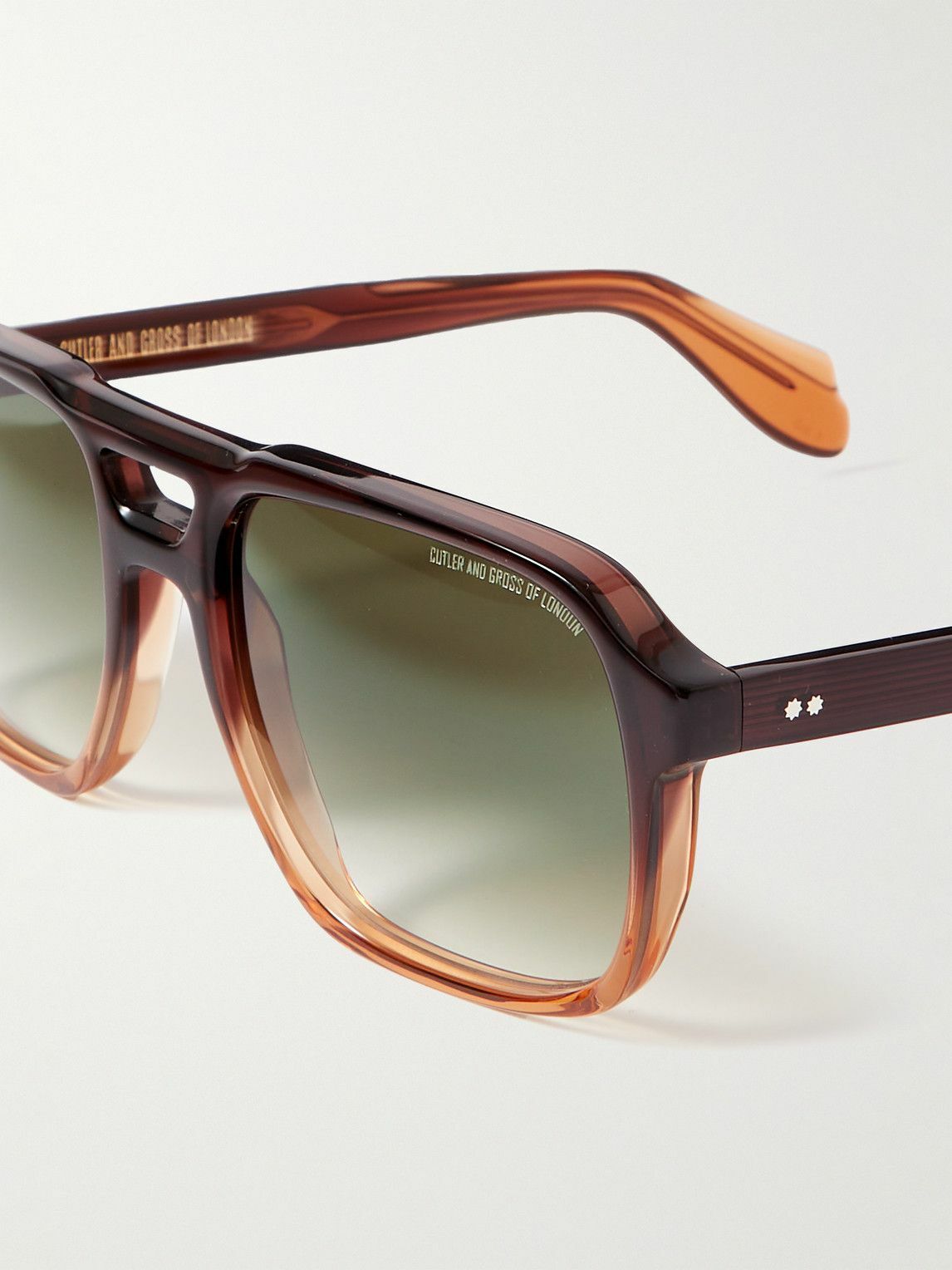 Cutler and Gross - 1394 Aviator-Style Acetate Sunglasses Cutler