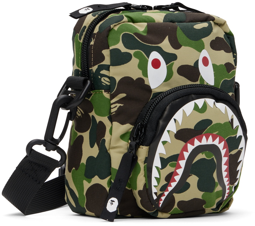 BAPE Green Mini ABC Camo Shark Bag A Bathing Ape