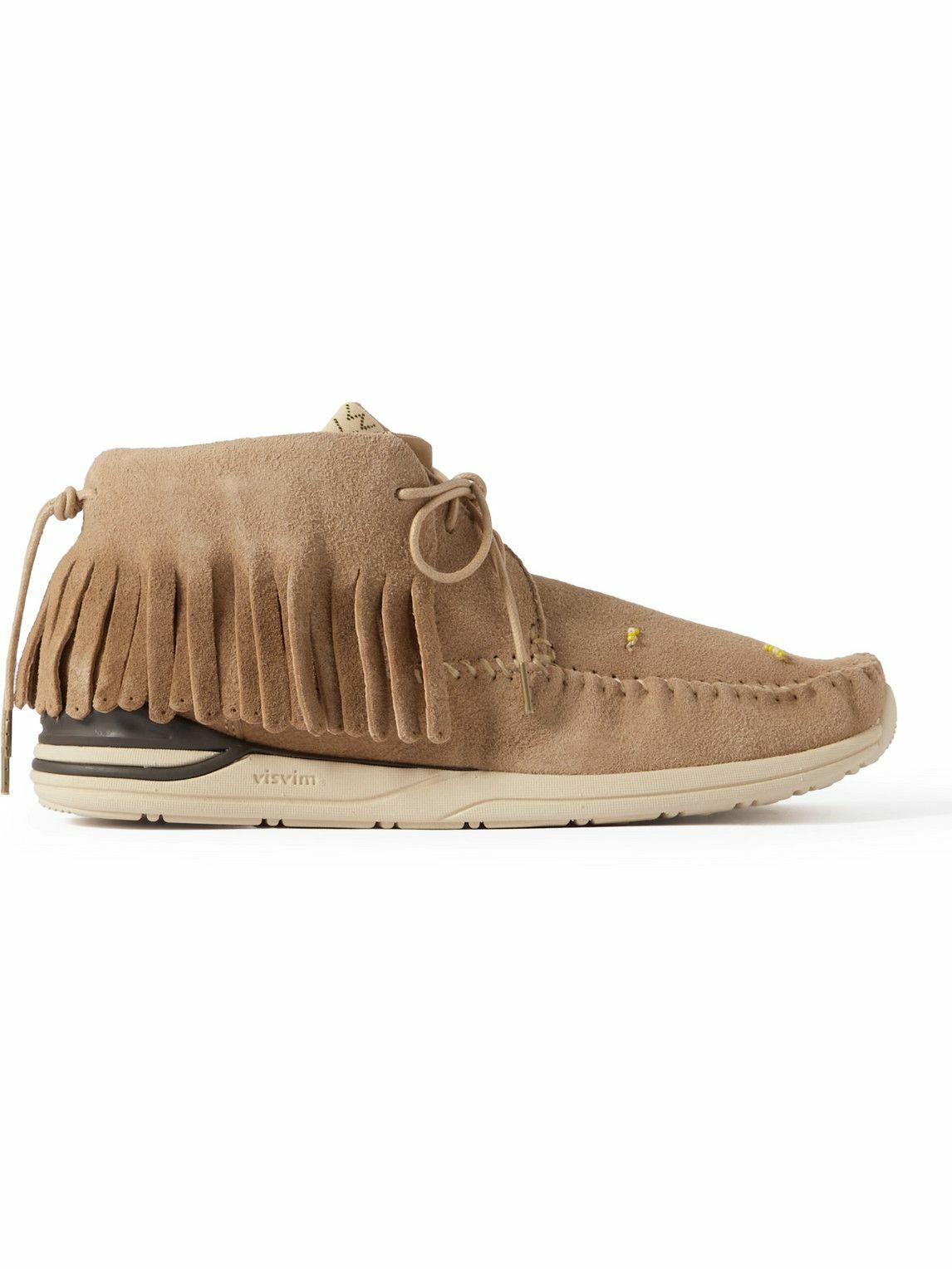 Visvim - Shaman-Folk Bead-Embellished Fringed Suede Desert Boots