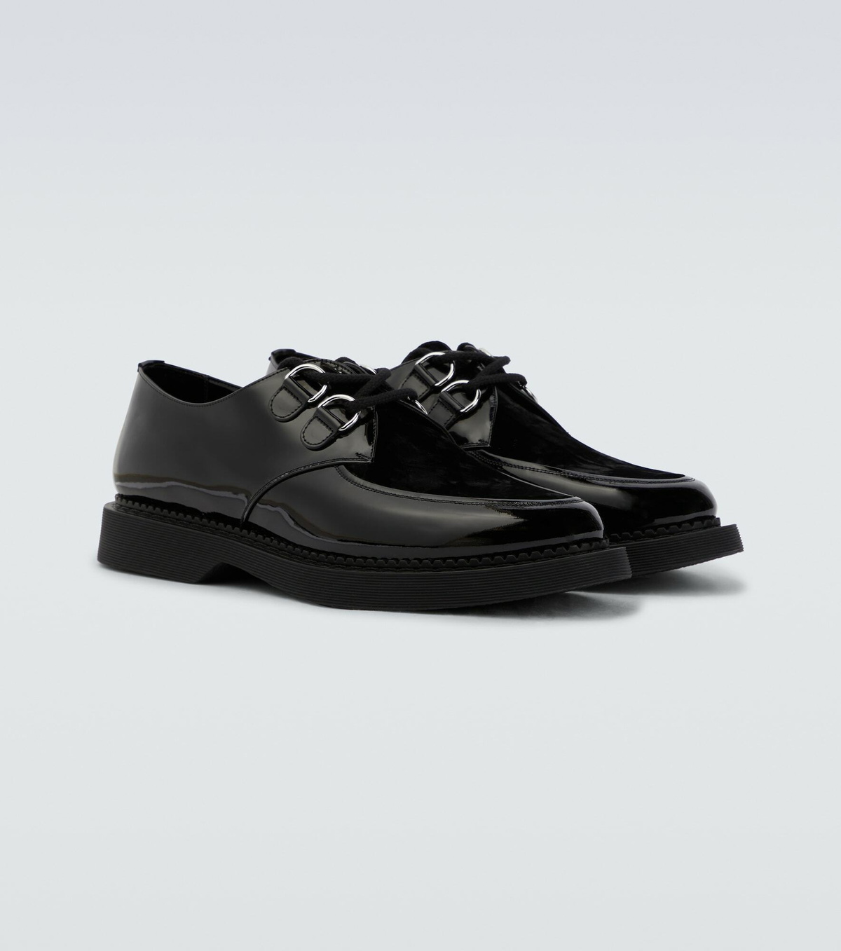 Saint Laurent - Teddy velvet and leather Derby shoes Saint Laurent